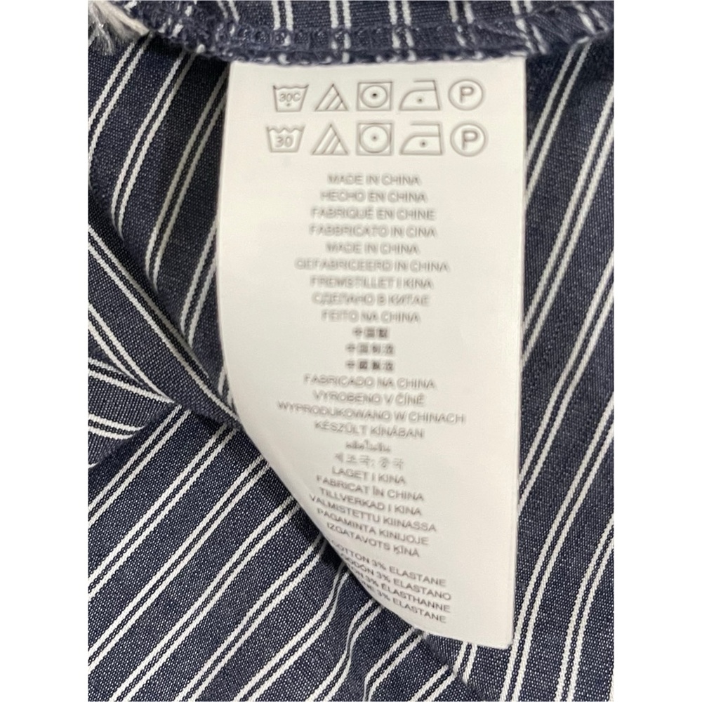 Michael Kors Size 0 XS classic striped belted blue and white dress with pockets - Picture 8 of 8